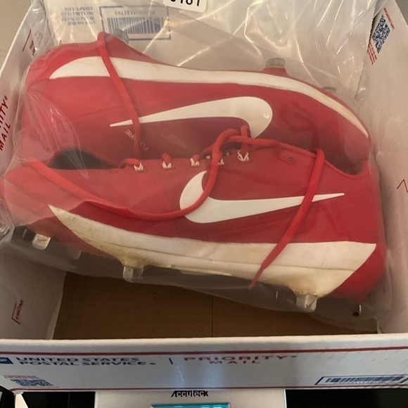 Nike Air Clipper '17 Men's Metal Baseball Cleats red white size 10.5 - Picture 13 of 13